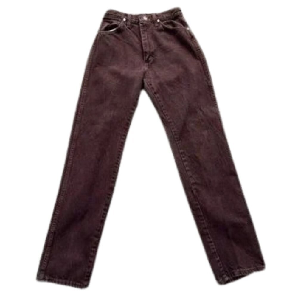 Vintage 80's Classic Wrangler Chocolate Brown Straight Denim Jeans - 25” Waist